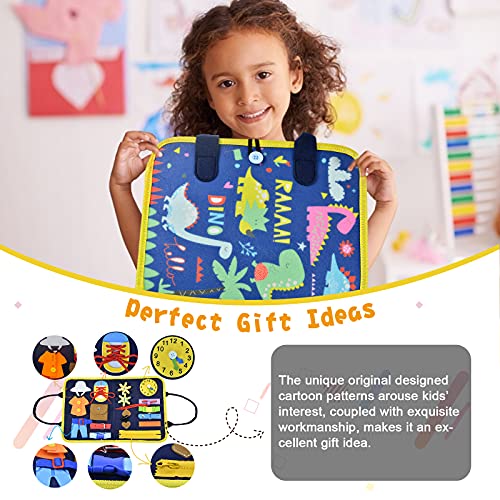 Busy Board, Montessori Toys Sensory Activity Developing Board for Fine Motor Skills, Sensory Toys Learning Board for Toddlers, Travel Toys for Plane and Car, Gifts for 2-6 Year Old Boys & Girls from VARANO