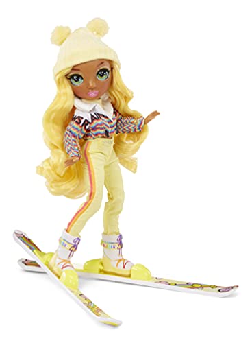 Rainbow High Winter Break Sunny Madison â Yellow Fashion Doll and Playset with 2 Designer Outfits, Pair of Skis & Accessories by MGA Entertainment