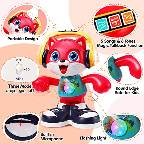 LUDILO Baby Toys 18 Months Interactive Dancing Cat Toddler Toys for 1 Year Old Boy Girl Gifts Infant Baby Musical Toys for Toddlers 1-3 Learning Educational Toys Gifts for 1 2 3 Year Old Boys Girls from LUDILO