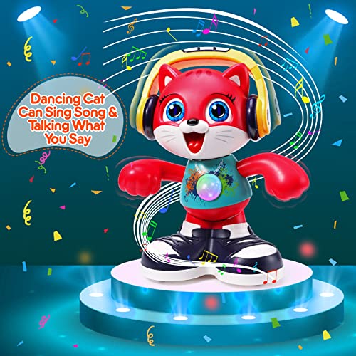 LUDILO Baby Toys 18 Months Interactive Dancing Cat Toddler Toys for 1 Year Old Boy Girl Gifts Infant Baby Musical Toys for Toddlers 1-3 Learning Educational Toys Gifts for 1 2 3 Year Old Boys Girls from LUDILO