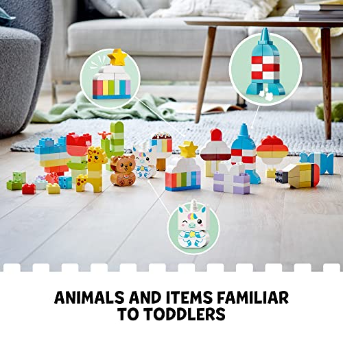 LEGO DUPLO Creative Building Time 10978 Colorful Construction Toy for Preschoolers Aged 18 Months and up (120 Pieces) from LEGO