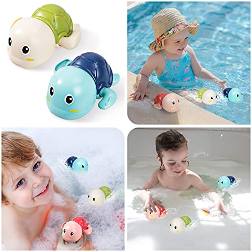 SEPHIX Bath Toys for Toddlers 1-3 Year Old Boys Gifts, Swim Turtle Water Bath Toys for Toddlers Boy Toys for 1 2 3 4 Year Old Girls Gifts, Wind-up Bathtub Toys for Baby Pool Toys Toddler Age 1-2-4 from SEPHIX