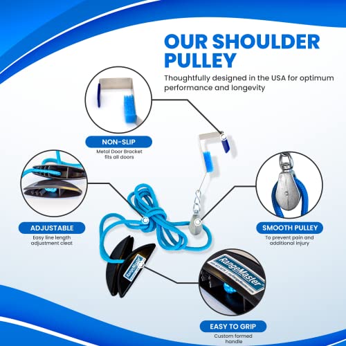 RangeMaster BlueRanger Shoulder Pulley with Patient Guide â Aids Recovery and Rehabilitation â Helps Enhance Pain Free Range of Motion â Adjustable, Metal Bracket Door Attachment from RangeMaster