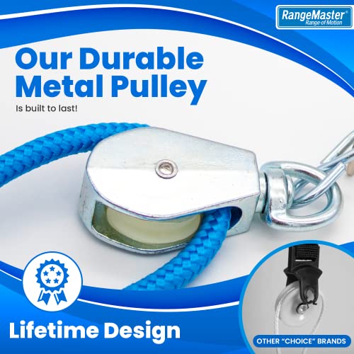RangeMaster BlueRanger Shoulder Pulley with Patient Guide â Aids Recovery and Rehabilitation â Helps Enhance Pain Free Range of Motion â Adjustable, Metal Bracket Door Attachment from RangeMaster