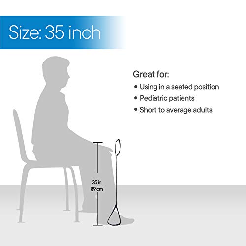 RMS 35 Inch Long Leg Lifter - Durable & Rigid Hand Strap & Foot Loop - Ideal Mobility Tool for Wheelchair, Hip & Knee Replacement Surgery (35 Inch Long) by Royal Medical Solutions