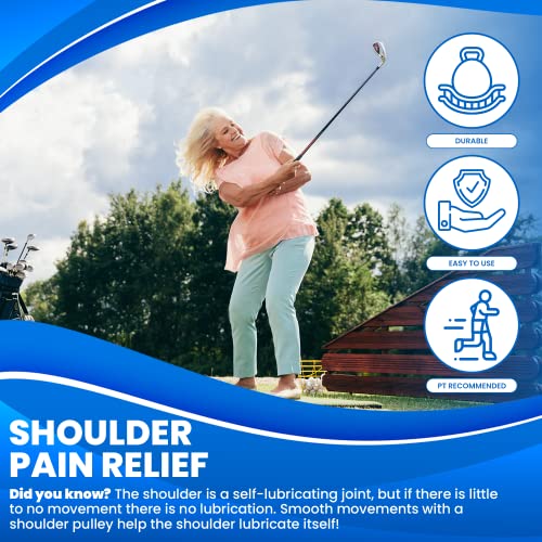 RangeMaster BlueRanger Shoulder Pulley with Patient Guide â Aids Recovery and Rehabilitation â Helps Enhance Pain Free Range of Motion â Adjustable, Metal Bracket Door Attachment from RangeMaster