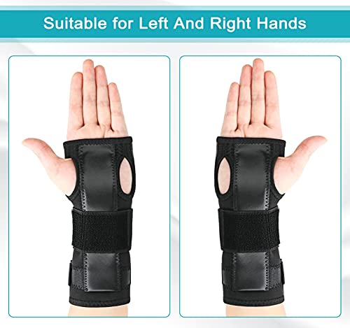 Wrist Splint for Carpal-Tunnel Syndrome by PKSTONE, Adjustable Compression Wrist Brace for Right and Left Hand, Pain Relief for Arthritis, Tendonitis, Sprains by PKSTONE