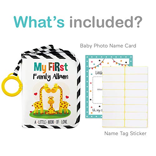 Urban Kiddyâ¢ Baby's My First Family Album | Soft Photo Cloth Book Gift Set for Newborn Toddler & Kids (Giraffe) from Urban Kiddy