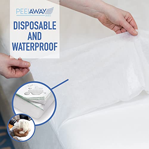 PEELAWAYS Disposable Fitted Bed Sheets Mattress Pad Protector â 100% Waterproof Designed Especially for Incontinence â Luxuriously Soft â Change in Under 60 Seconds (Full/Double - 5 Layer) by PEELAWAYS