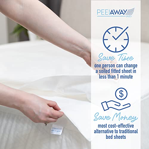 PEELAWAYS Disposable Fitted Bed Sheets Mattress Pad Protector â 100% Waterproof Designed Especially for Incontinence â Luxuriously Soft â Change in Under 60 Seconds (Full/Double - 5 Layer) by PEELAWAYS
