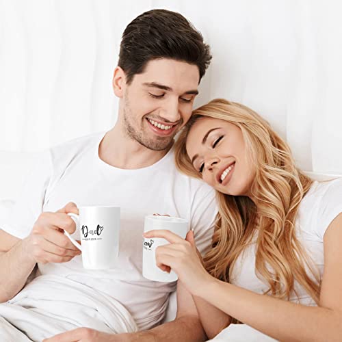 Pregnancy Gifts for First Time Moms â Mom and Dad Est 2021 14 oz Mug Set with Onesie and Baby Socks, Greeting Card - Top New Parents Gifts for Mom and Dad to Be - Idea for Baby Shower, Gender Reveal by SUKAIES