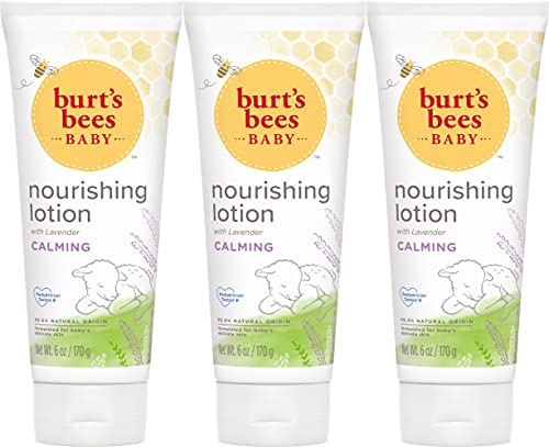 Burt's Bees Baby Nourishing Lotion, Calming Baby Lotion - 6 Ounce Tube - Pack of 3 from Burt's Bees, Inc.