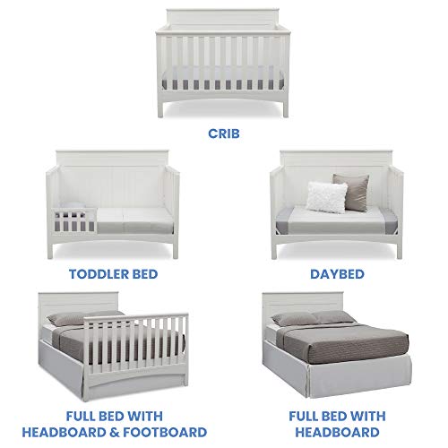 Delta Children Fancy 4-in-1 Convertible Baby Crib, Bianca White from Delta Children
