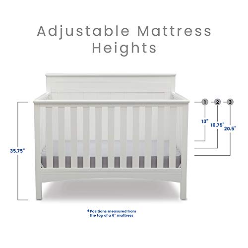 Delta Children Fancy 4-in-1 Convertible Baby Crib, Bianca White from Delta Children