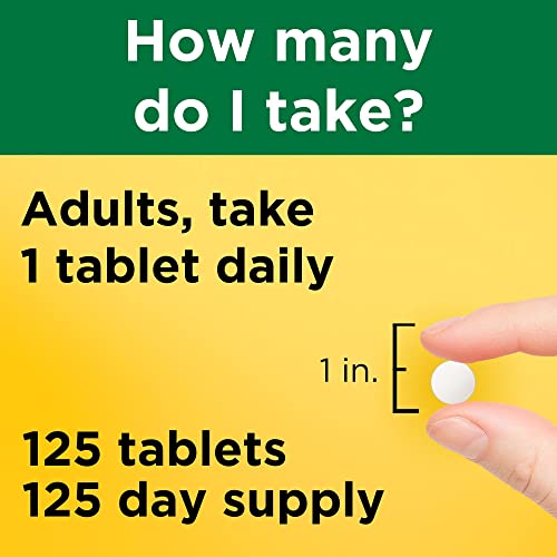 Nature Made Vitamin D3, 125 Tablets, Vitamin D 2000 IU (50 mcg) Helps Support Immune Health, Strong Bones and Teeth, & Muscle Function, 250% of The Daily Value for Vitamin D in One Daily Tablet from AmazonUs/PHAF9