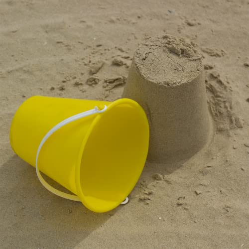 4E's Novelty 9" Large Sand Bucket with Shovel [12 Pack Bulk] Beach Buckets - Beach Toys for Kids & Toddlers, Party Favors by 4E's Novelty