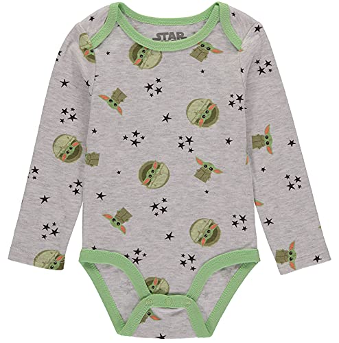 Star Wars Baby Boy 3 Piece Baby Yoda Set Includes Bodysuit, Pants and a Zip-up Fleece Vest - 3-6 Months from 