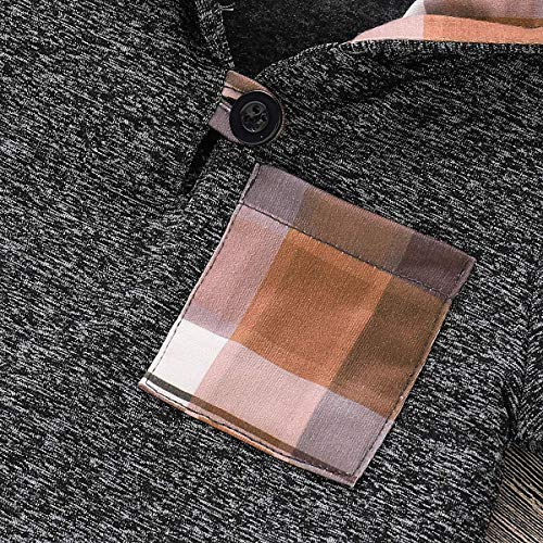 Toddler Infant Baby Boys Clothes Christmas Plaid Long Sleeve Hoodie Sweatshirt Pants Kids Fall Winter 2Pcs Outfits Set(Khaki Plaid, 12-18 Months(90)) from 