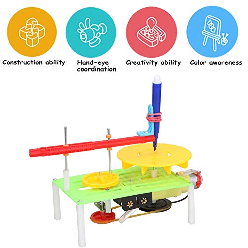 6 Set STEM Kit,DC Motors Electronic Assembly Robotic Science Kits, Mini Electric Plotter,Ball Emitter,Reptile Robot, Boat,Balance Car,Circuit Building DIY Science Experiments Projects for Kids by Poraxy