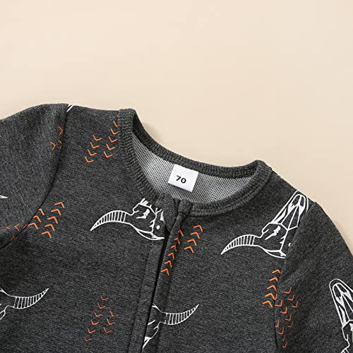 Omkzanbi Western Baby Boy Clothes Newborn Cowboy Jumpsuit Cow Printed Onesie Long Sleeve Bodysuit Fall Winter Outfit (Western Onesie Cow Printed, 0-3 Months) from Omkzanbi