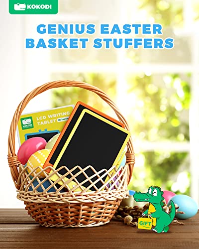 KOKODI LCD Writing Tablet, 10 Inch Colorful Toddler Doodle Board Drawing Tablet, Erasable Reusable Electronic Drawing Pads, Educational and Learning Toy for 3-6 Years Old Boy and Girls from KOKODI