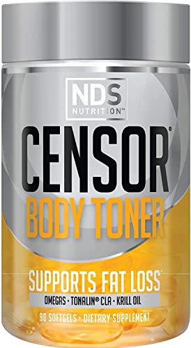NDS Nutrition Censor - Fat Loss and Body Toner with CLA, Fish Oil, Safflower and Omega 3-6-9 Blend - Dietary Supplement for Improved Energy and Health (90 Softgels) by NDS NUTRITION PRODUCTS, INC