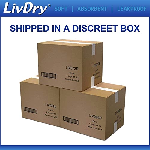 LivDry Adult Incontinence Underwear, Extra Comfort Absorbency, Leak Protection, Large, 72-Pack by LiveDo USA Inc.