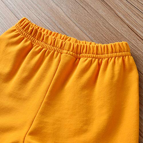 Toddler Infant Baby Boy Clothes Striped Long Sleeve Hoodie Tops Sweatsuit Pants Outfit Set (6-9 Months) Yellow by 