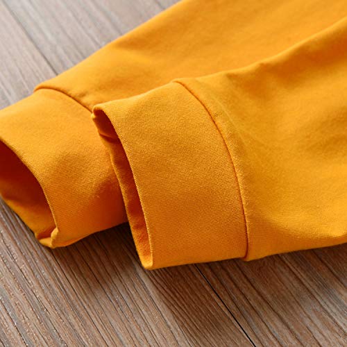 Toddler Infant Baby Boy Clothes Striped Long Sleeve Hoodie Tops Sweatsuit Pants Outfit Set (6-9 Months) Yellow by 