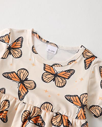 Renotemy 12 18 Months Girl Clothes Summer Toddler Girl Clothes Outfits Cute Butterfly Short Sleeve T-Shirt Denim Pants Baby Girls Clothes 12-18 Months by 