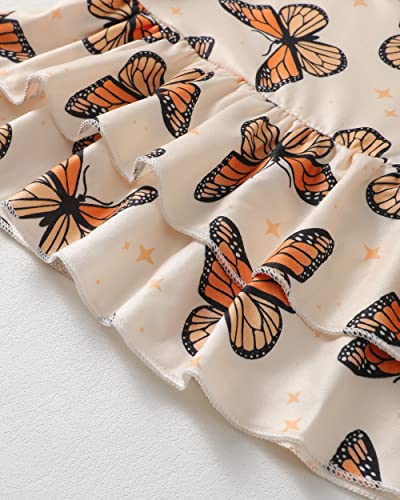 Renotemy 12 18 Months Girl Clothes Summer Toddler Girl Clothes Outfits Cute Butterfly Short Sleeve T-Shirt Denim Pants Baby Girls Clothes 12-18 Months by 