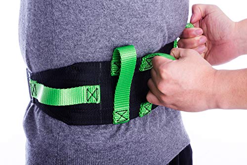 COW&COW Gait Belt (28inch-52inch) - with 6 Handles and Quick Release Buckle - Transfer Walking and Standing Assist Aid for Homecare,Nurse,Physical Therapy(Green) from COW&COW Care