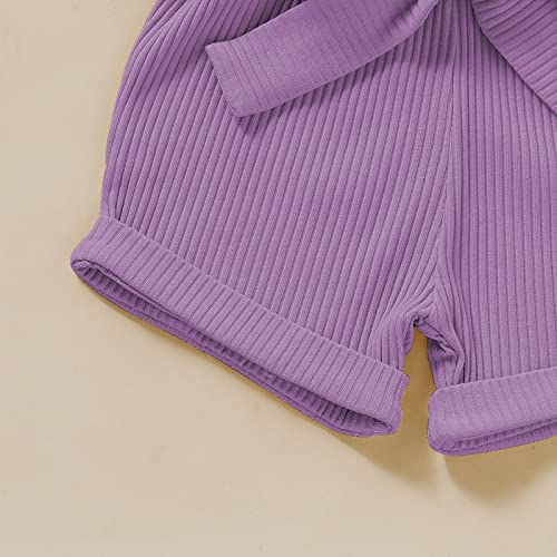 FOCUTEBB 4T Girls Clothes Toddler Girl Summer Outfits Cute Baby Sleeveless Clothing Summer Outfits Cute Halter Romper One-piece Jumpsuit Bodysuit Outfit Set Summer Clothes Set Purple 4-5T/120cm from 