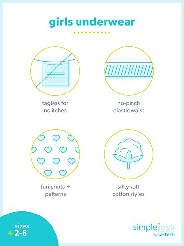 Simple Joys by Carter's Baby Girls' Kids 8-Pack Underwear, Pink/Mint/Floral, 8 from Carter's Simple Joys -Private Label -Vendor Flex CRI