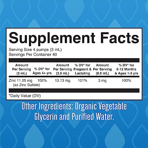 Zinc Supplements for Immune Support | 40 Day Supply | Liquid Zinc Supplement | Ionic Zinc for Kids & Adults | Zinc Sulfate | Skin Care Supplement | Vegan | Non-GMO | Gluten Free | 4 Fl Oz by MaryRuth Organics