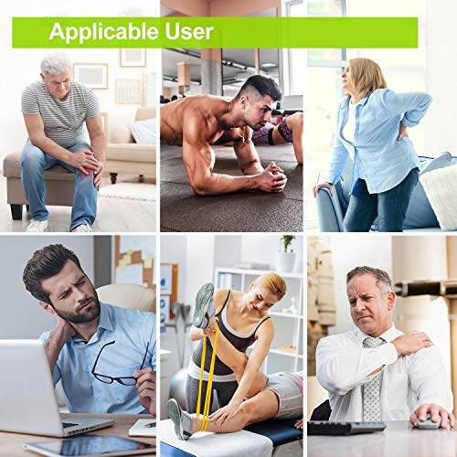 AUVON Dual Channel TENS EMS Unit 24 Modes Muscle Stimulator for Pain Relief & Muscle Strength for Tired and Sore Muscles in Your Shoulders, Back, Ab's, Legs, Knee's and More (2"x2" 16pcs, 2"x4" 10pcs) by AUVON