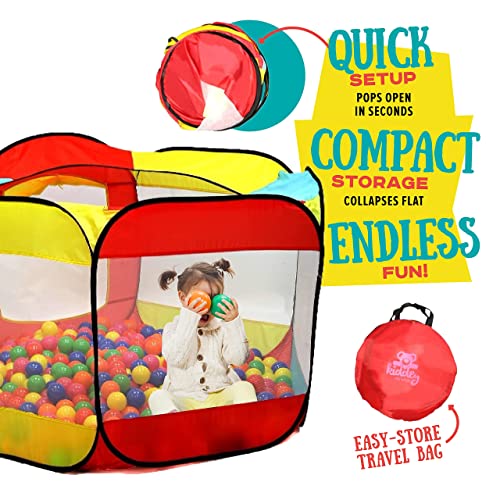 Kiddey Ball Pit Play Tent for Kids - 6-Sided Ball Pit for Kids Toddlers and Baby - Fill with Plastic Balls (Balls Not Included) or Use As an Indoor / Outdoor Play Tent Great Gift Idea by Kiddey