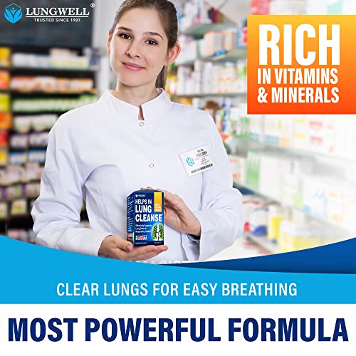 Quit Smoking Aid - Made in USA - Helps to Clear Lungs & Stop Smoking - Infused with Mullein & L-Tryptophan for Lung Cleanse & Stress Relief from LUNGWELL