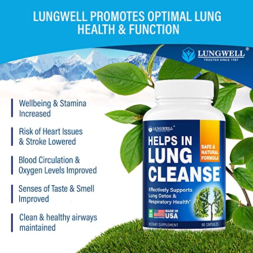 Quit Smoking Aid - Made in USA - Helps to Clear Lungs & Stop Smoking - Infused with Mullein & L-Tryptophan for Lung Cleanse & Stress Relief from LUNGWELL