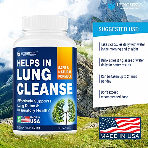 Quit Smoking Aid - Made in USA - Helps to Clear Lungs & Stop Smoking - Infused with Mullein & L-Tryptophan for Lung Cleanse & Stress Relief from LUNGWELL
