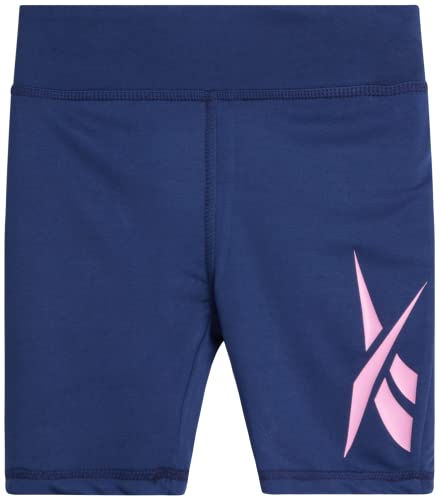 Reebok Girls Active Shorts - Spandex Athletic High Waisted Gym Workout Yoga Bike Shorts (2 Pack), Size X-Large/(14/16, Blue Print by 