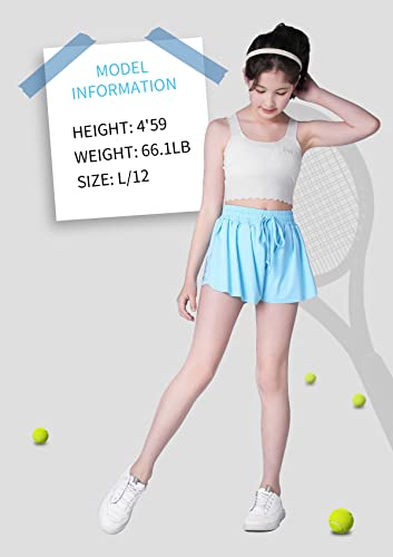 3 Pack Flowy Shorts Girls Butterfly Shorts Girls with Liner 2-in-1 for Kids Toddler Youth Running,Active,Sports from 