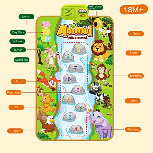 BAIAI Baby Music Mat Toys: Montessori Toy Toddlers Dance Pad for 2-4 Year Old - Sensory Step & Sing Floor Mat for Kids Age 1 2 3 4 5 6 Christmas Birthday Gifts from Shantou Aozheng Education Technology Co., LTD
