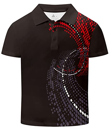 GEEK LIGHTING Boys' Short Sleeve Polo Shirts Short Sleeve Golf Tennis Bowling Navy L by 