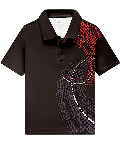 GEEK LIGHTING Boys' Short Sleeve Polo Shirts Short Sleeve Golf Tennis Bowling Navy L by 