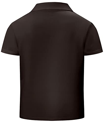 GEEK LIGHTING Boys' Short Sleeve Polo Shirts Short Sleeve Golf Tennis Bowling Navy L by 