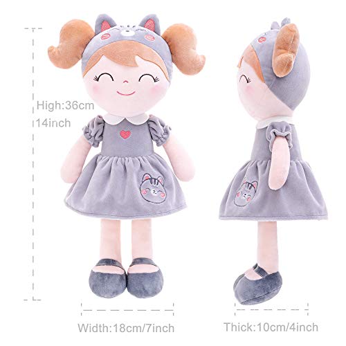 Gloveleya Baby Doll Girl Gifts Soft Plush Kitty Cat Dolls 14" with Gift Box by Gloveleya