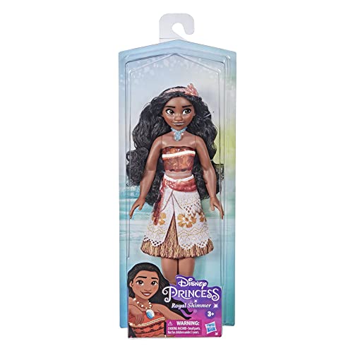 Disney Princess Royal Shimmer Moana Doll, Fashion Doll with Skirt and Accessories, Toy for Kids Ages 3 and Up from Hasbro