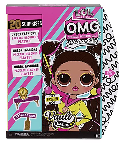 LOL Surprise OMG Sports Vault Queen Artistic Gymnastics Fashion Doll with 20 Surprises to UNbox from MGA Entertainment