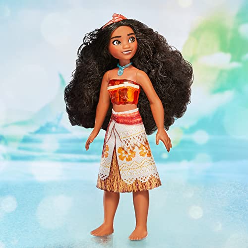 Disney Princess Royal Shimmer Moana Doll, Fashion Doll with Skirt and Accessories, Toy for Kids Ages 3 and Up from Hasbro